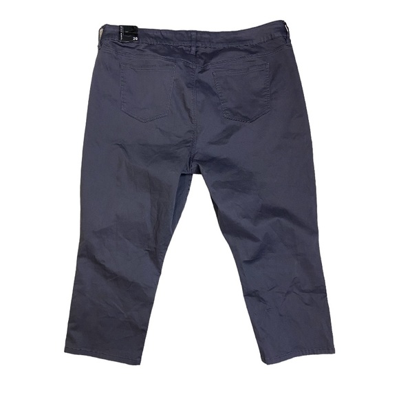 Torrid Denim Gray Utility Crop Pant with Metallic Bar on Sides Size 20 New - Picture 2 of 6